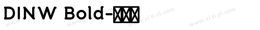 DINW Bold字体转换